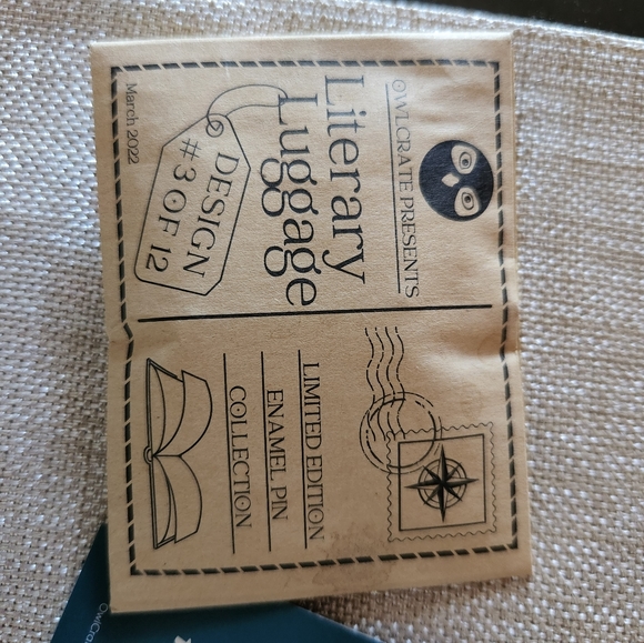 Literary Luggage Enamel Pin - Picture 3 of 3